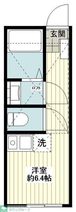 ソルティ湘南藤沢(ワンルーム/1階)の間取り写真