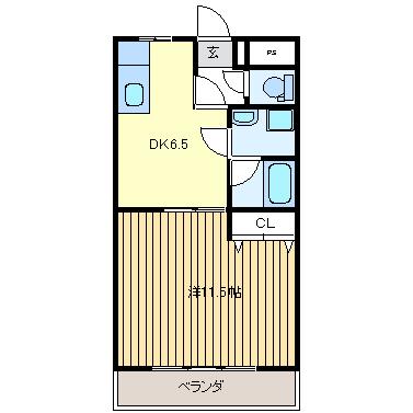 アトール川口(1DK/5階)の間取り写真