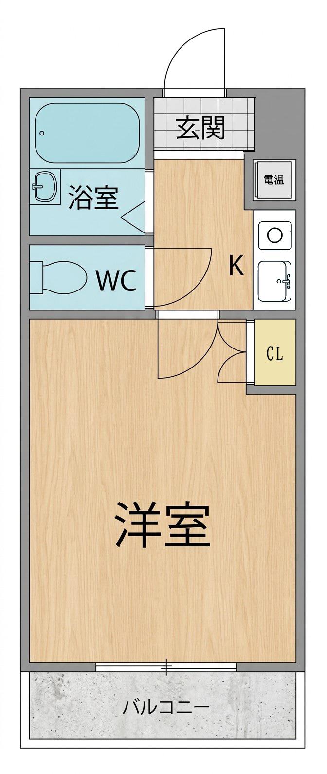 エムロード蒲生(1K/7階)の間取り写真
