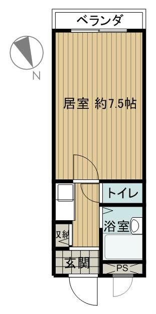 メゾン阪南II(1K/3階)の間取り写真