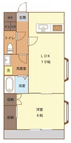 エマーユ久喜I(1LDK/1階)の間取り写真