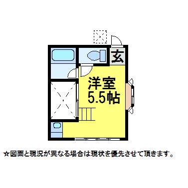 メゾン酒々井(ワンルーム/1階)の間取り写真