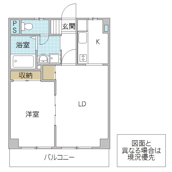 アンバサダ(1LDK/3階)の間取り写真