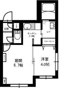 HARNESS宮の沢(1LDK/2階)の間取り写真