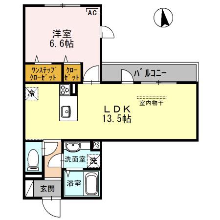 キャトル セゾン(1LDK/3階)の間取り写真