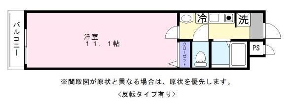 プラージュカンサイ(1K/1階)の間取り写真