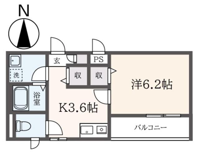 F・I・Cビル(1K/3階)の間取り写真