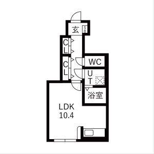 ART LIFE(1K/1階)の間取り写真