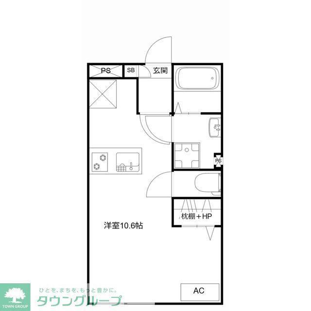 MQUARTO梅郷II(ワンルーム/1階)の間取り写真