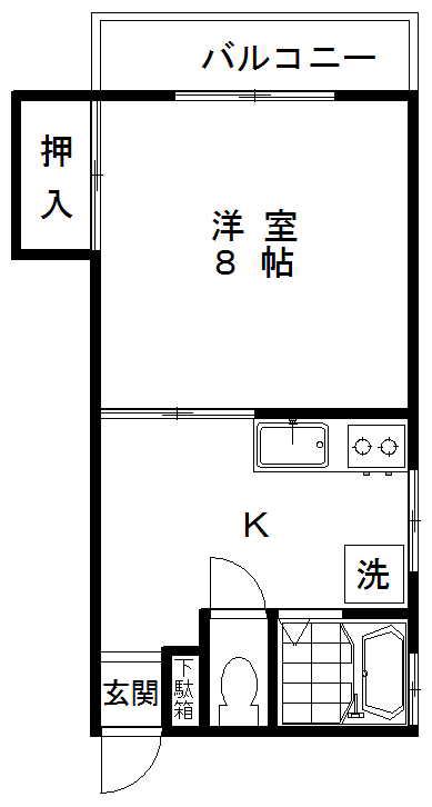 小池ビル(1K/3階)の間取り写真