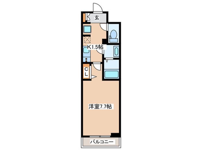 LOG登戸STATION SIDE(1K/3階)の間取り写真