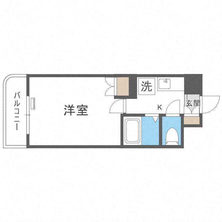 VERGER ZENSHIN(1K/5階)の間取り写真