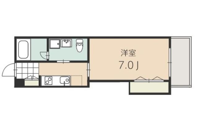 Eプラス1(1K/2階)の間取り写真