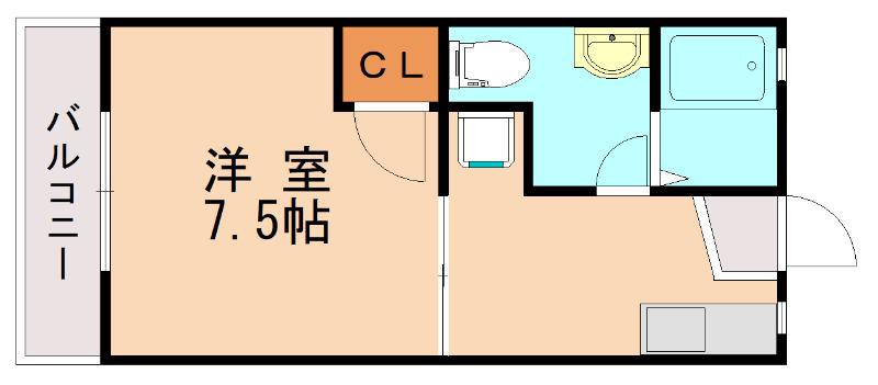 レーベン幸袋(1K/2階)の間取り写真