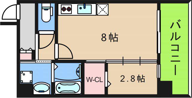カウニスルーチェ(1LDK/7階)の間取り写真