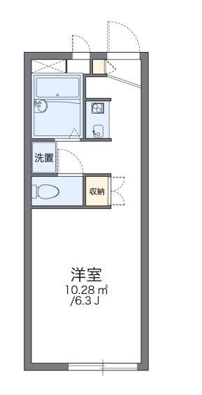 レオパレス加島(1K/1階)の間取り写真