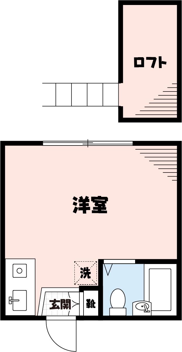 メゾンドブラン徳丸(ワンルーム/2階)の間取り写真