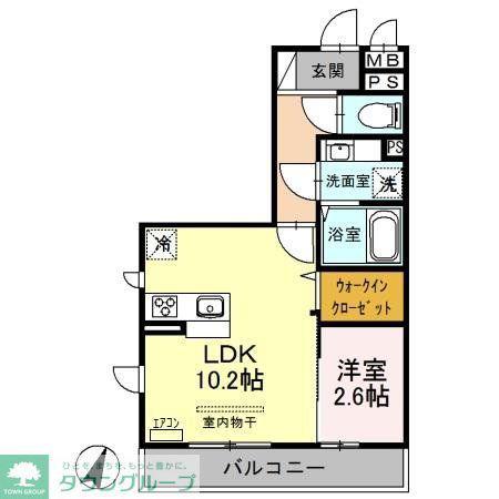 オークビレッジ5(1LDK/2階)の間取り写真