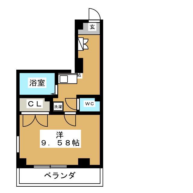 クレオ舞浜(1K/2階)の間取り写真