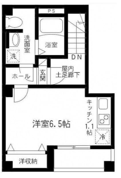 ビューノ八重洲通(ワンルーム/3階)の間取り写真