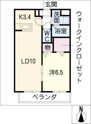 メゾン シャルマン(1LDK/1階)の間取り写真