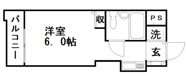 TOPお花茶屋第4(ワンルーム/1階)の間取り写真