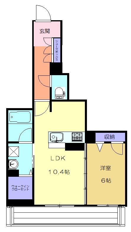 RAPPORT(1LDK/1階)の間取り写真