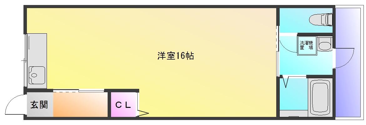 山田マンション(1LDK/3階)の間取り写真
