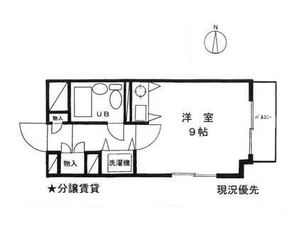 スカイノブレ京都四条大宮606(ワンルーム/6階)の間取り写真