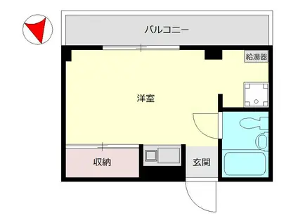 ニューコーポサヨ(ワンルーム/2階)の間取り写真