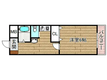 平井ビル(1K/3階)の間取り写真