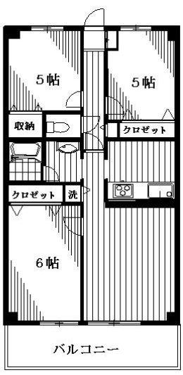 アルコム東山(3LDK/3階)の間取り写真
