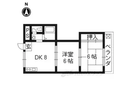 NISHIKIマンションⅡ(2LDK/3階)の間取り写真