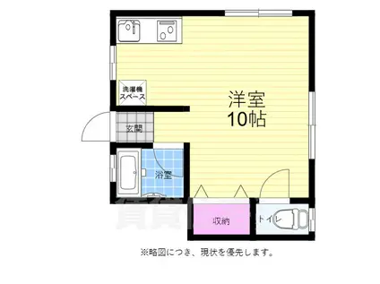 高野アパート(ワンルーム/1階)の間取り写真