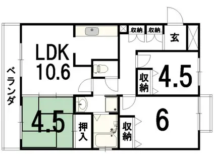 南禅寺東山(3LDK/1階)の間取り写真