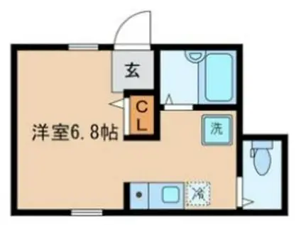 アペックス・下高井戸II(ワンルーム/1階)の間取り写真