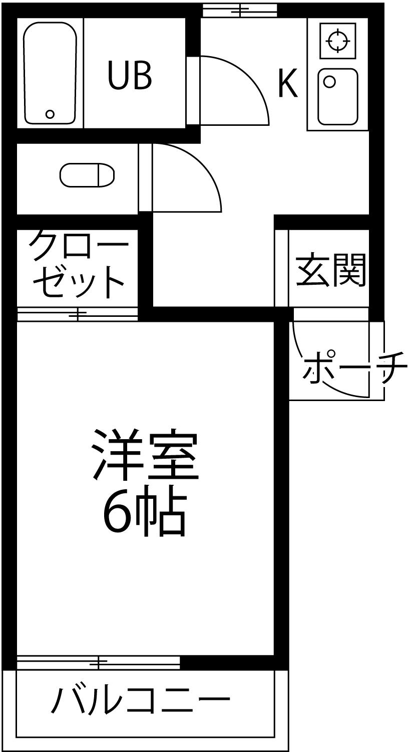 SEIN HASHIBA(1K/2階)の間取り写真