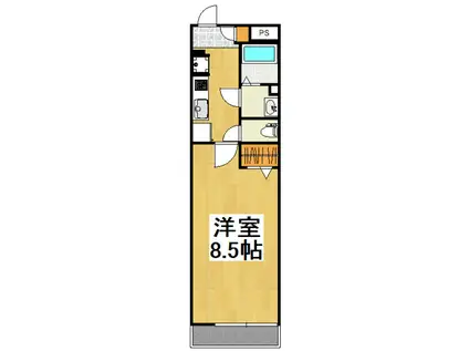 西青木マンション(1K/2階)の間取り写真