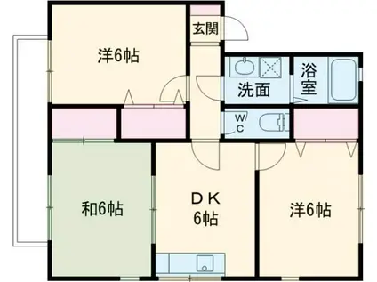 セジュールヤマシタ(3DK/1階)の間取り写真