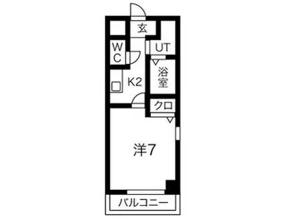 サリチェ八田(1K/3階)の間取り写真