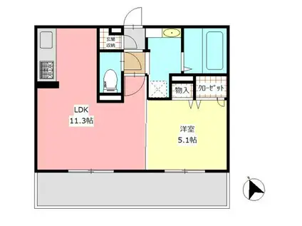 パストラル松橋II(1LDK/1階)の間取り写真