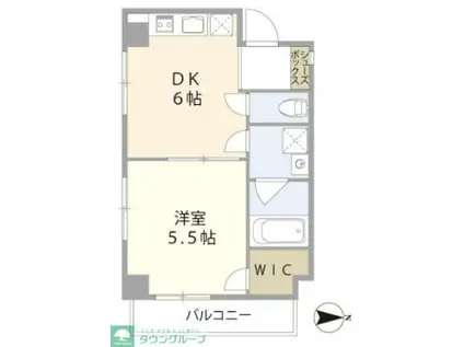 GLANZ(1DK/9階)の間取り写真