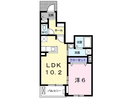 エスポワールREIWA(1LDK/1階)の間取り写真