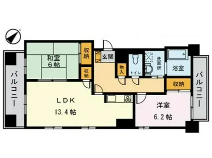 アーバンコート櫻木 先行申込可能(2LDK/4階)の間取り写真