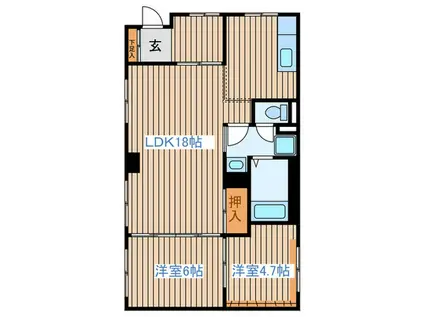 トーショーレジデンス(2LDK/1階)の間取り写真