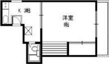 武庫之荘ヴィラ(1K/4階)の間取り写真