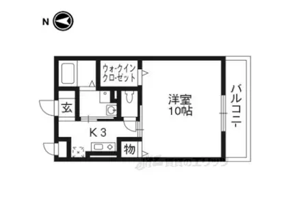 アランコート(1K/1階)の間取り写真