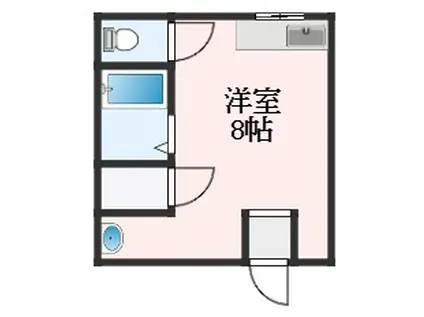 泰松ビル(ワンルーム/1階)の間取り写真