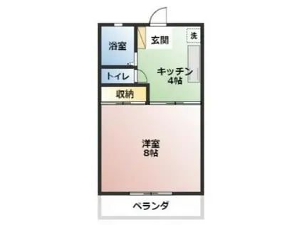 成広コーポI(1K/2階)の間取り写真