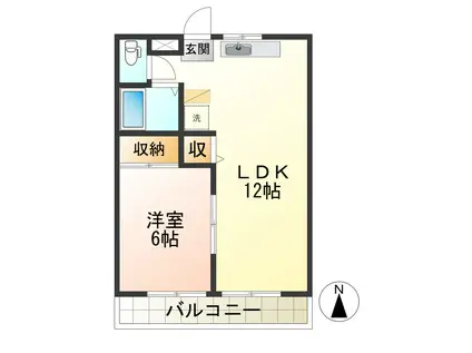 ライフステージ宮ハウスI(1LDK/2階)の間取り写真